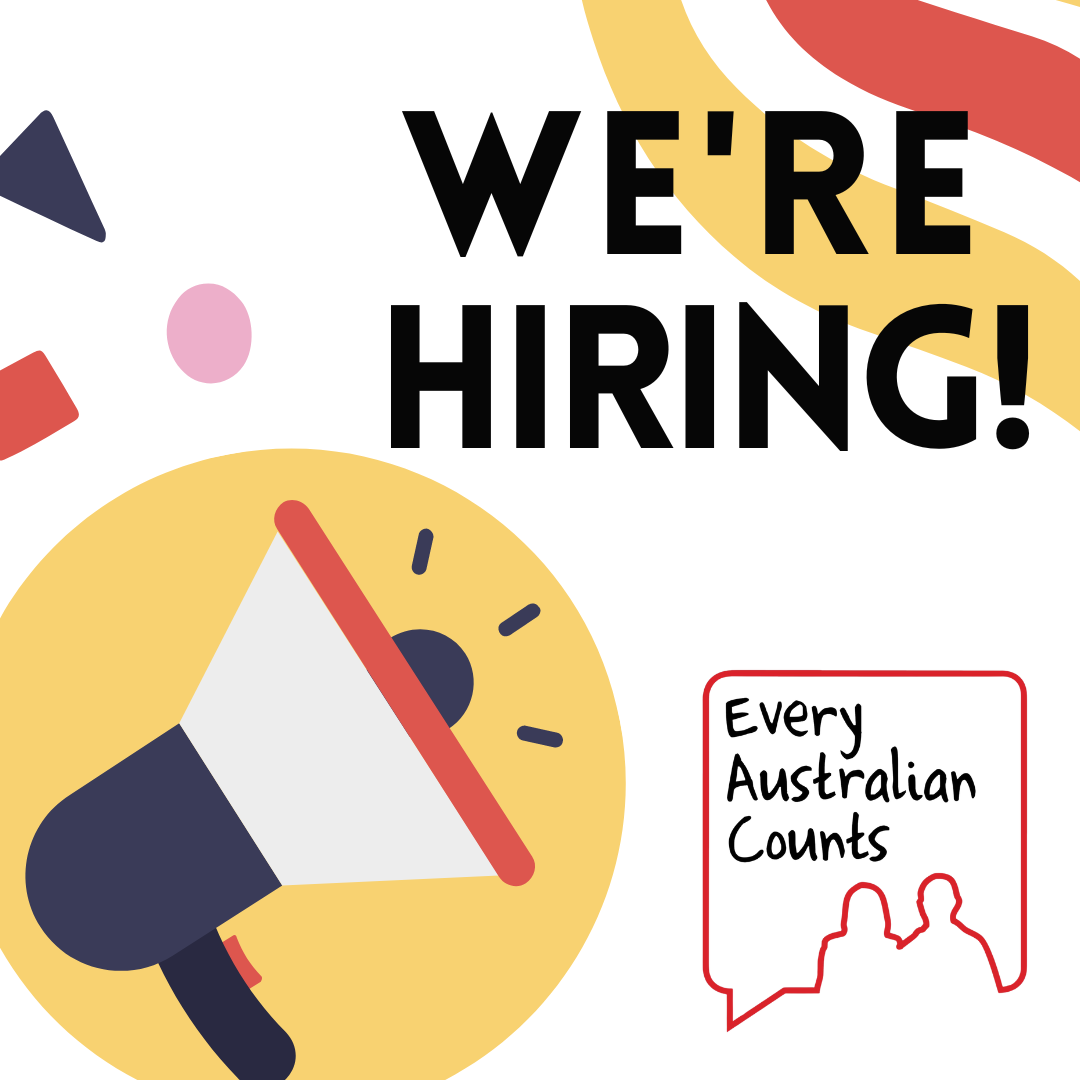 A graphic with a megaphone on the bottom left of the image. In the top right there is black text that reads: 