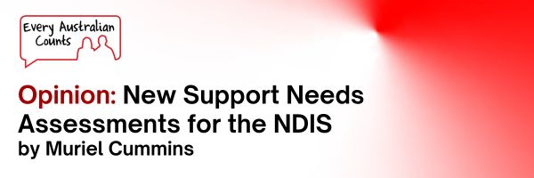 A white banner with a red gradient effect on the right side. The Every Australian Counts logo is in the top left corner. The text reads: 