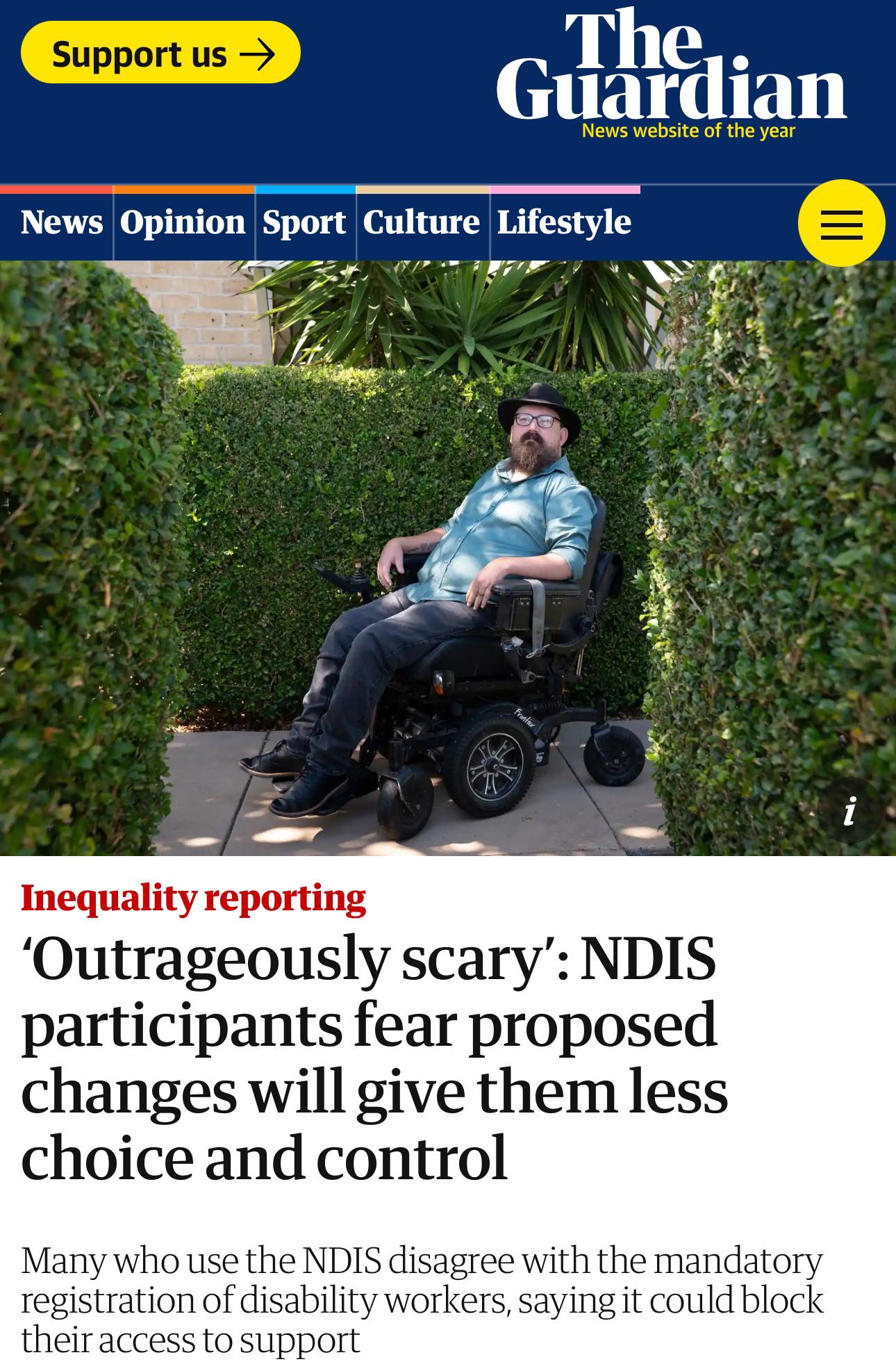 The Guardian News coverage of the NDIS Review