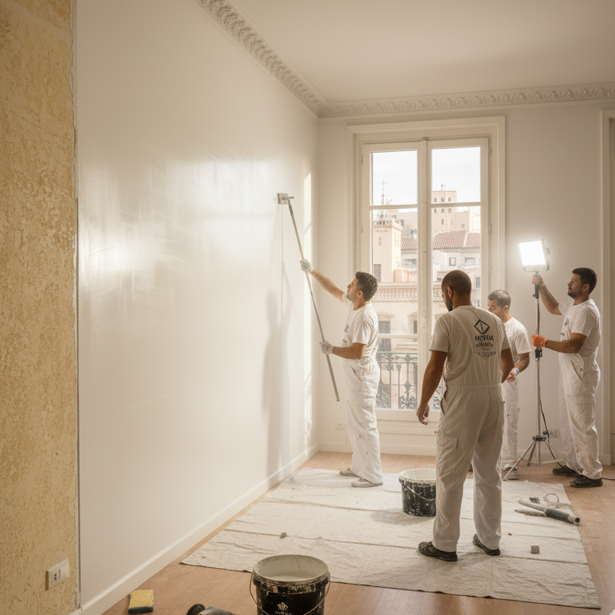 Quitar gotelé y alisar paredes