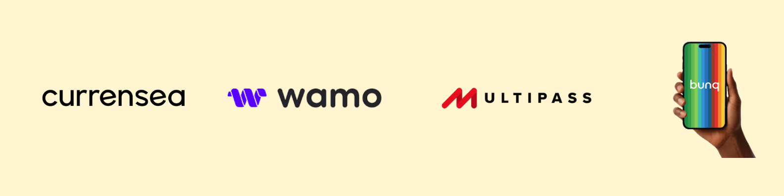 Banner de marcas financieras y digitales que colaboran con creadores