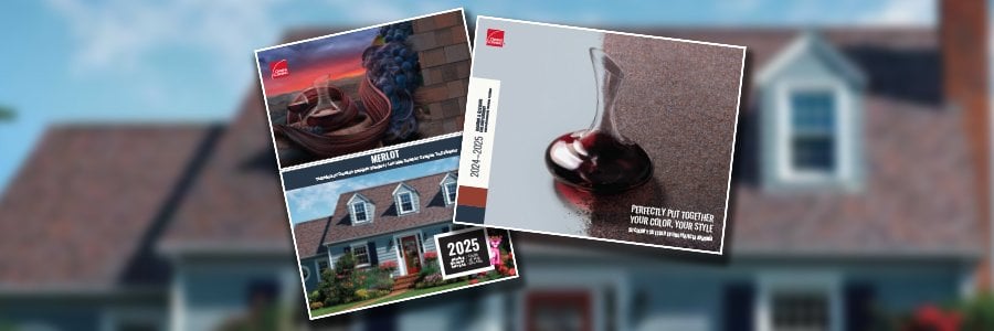 Data and Color Paring Broshures of Williamsburg Gray 2024 Shingle Color of the Year
