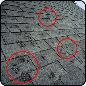 Signs of Hail Damage from the Roof