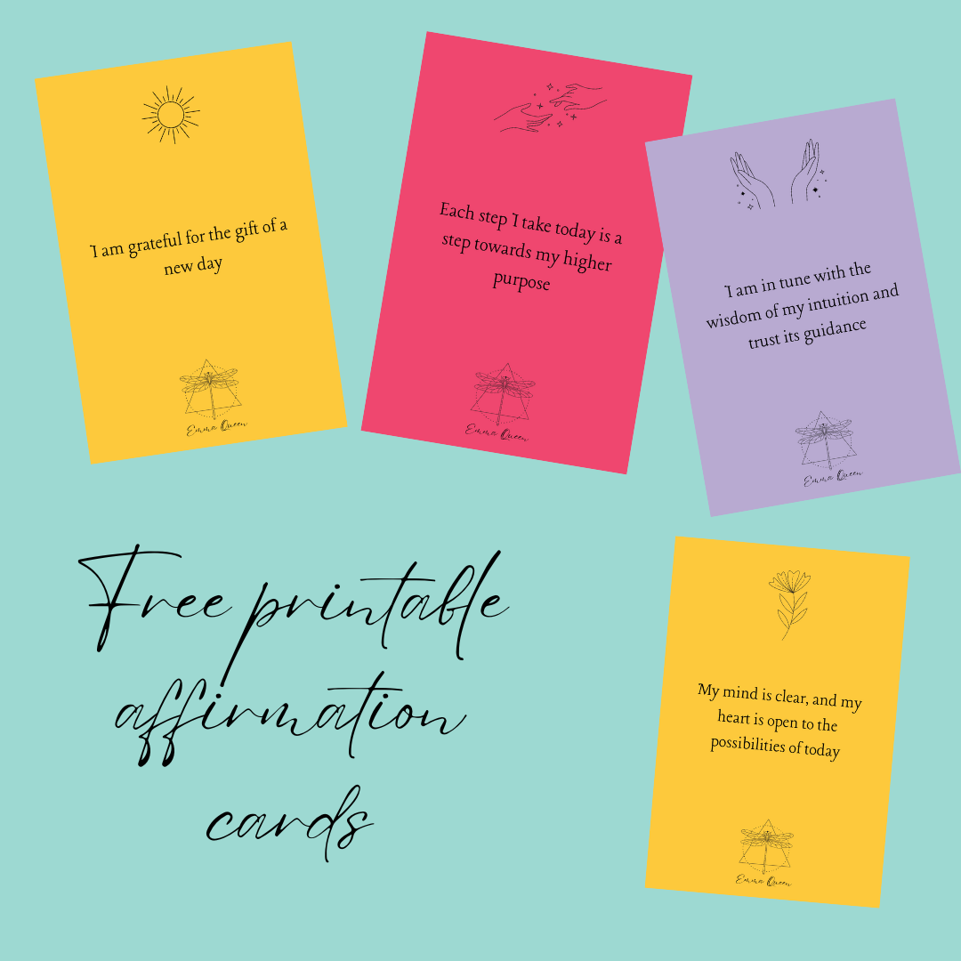 Free Affirmation Cards by Emma Queen