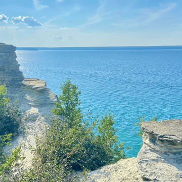 View from Miners Castle Trail at Pictured Rocks