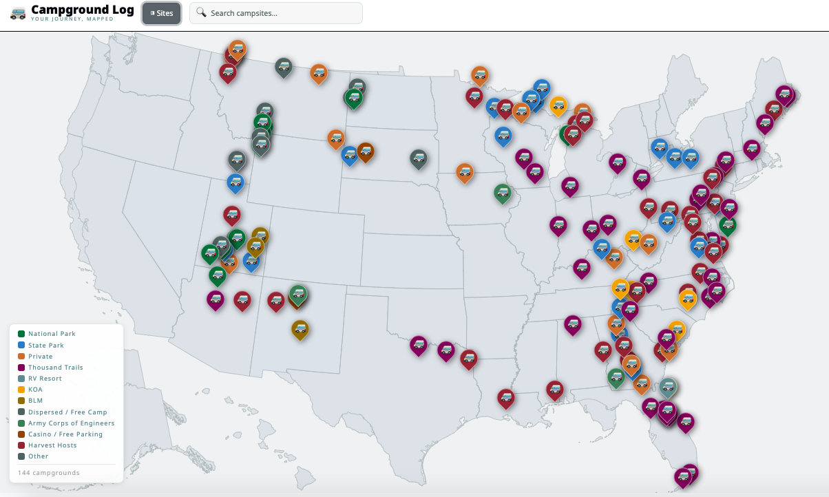 Interactive Campground Map preview