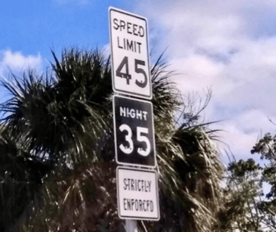 Day/Night speed limit Florida Keys