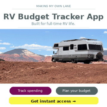 Budget Tracker and Planner for RV Life