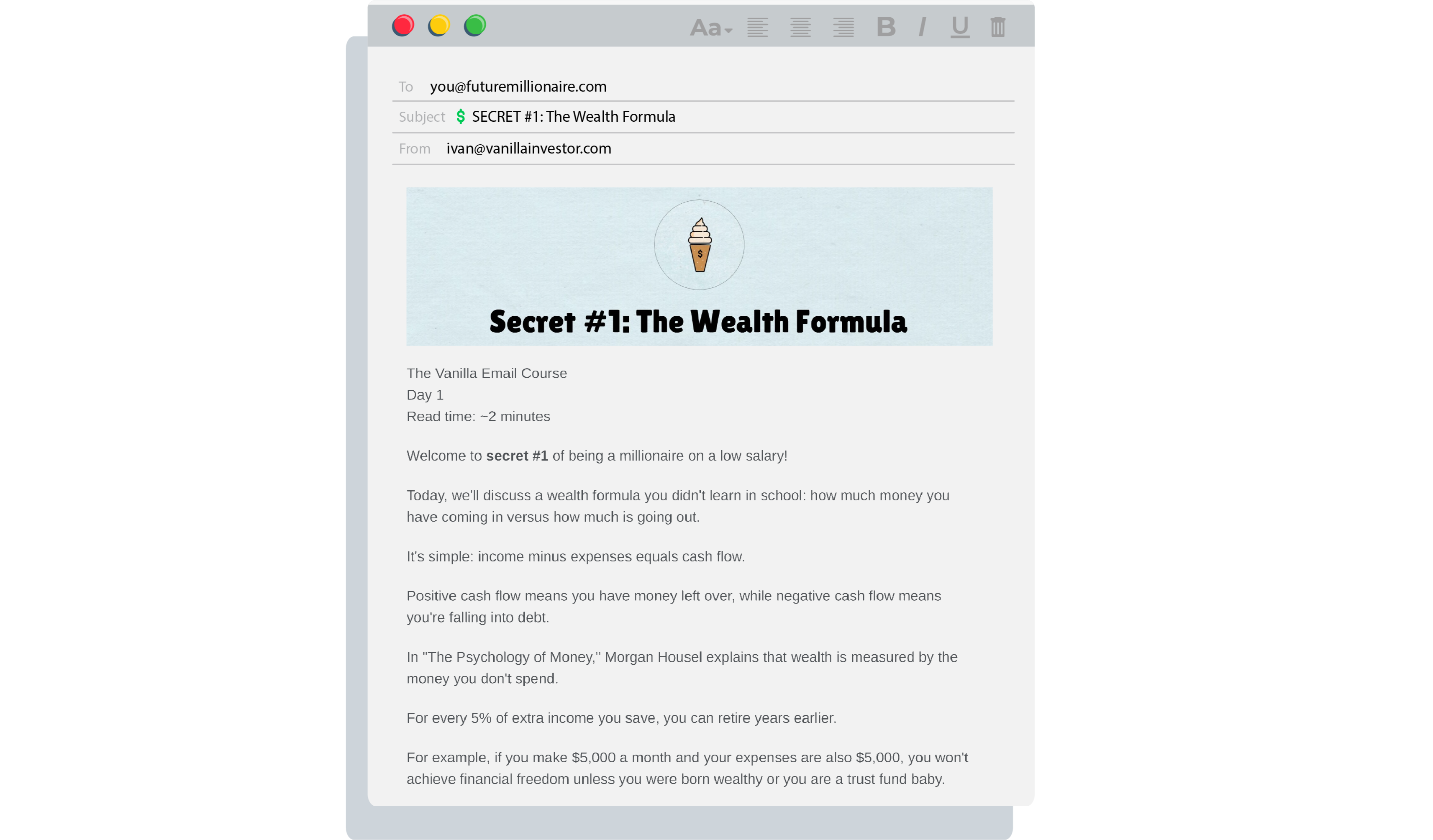 Vanilla Investor Email Course