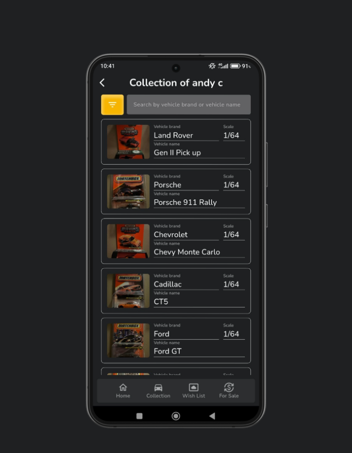 diecast parking app - matchbox collecting app - see others collections