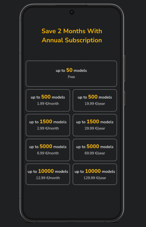 diecast parking app pricing