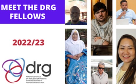 A photo collage of some DRG Fellows with the title 
