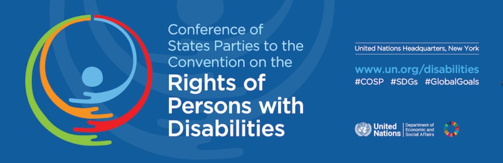 he Conference of States Parties to the Convention on Rights of Persons with Disabilities (COSP16) graphic