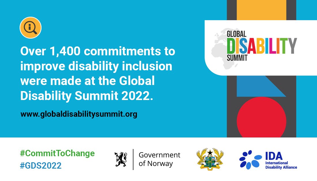 GDS Graphic Over 1,000 commitments to improve disability inclusion were made at the Global Disability Summit 2022
