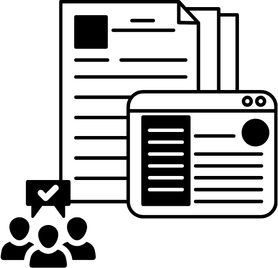 A yellow house surrounded by silhouettes of family groups