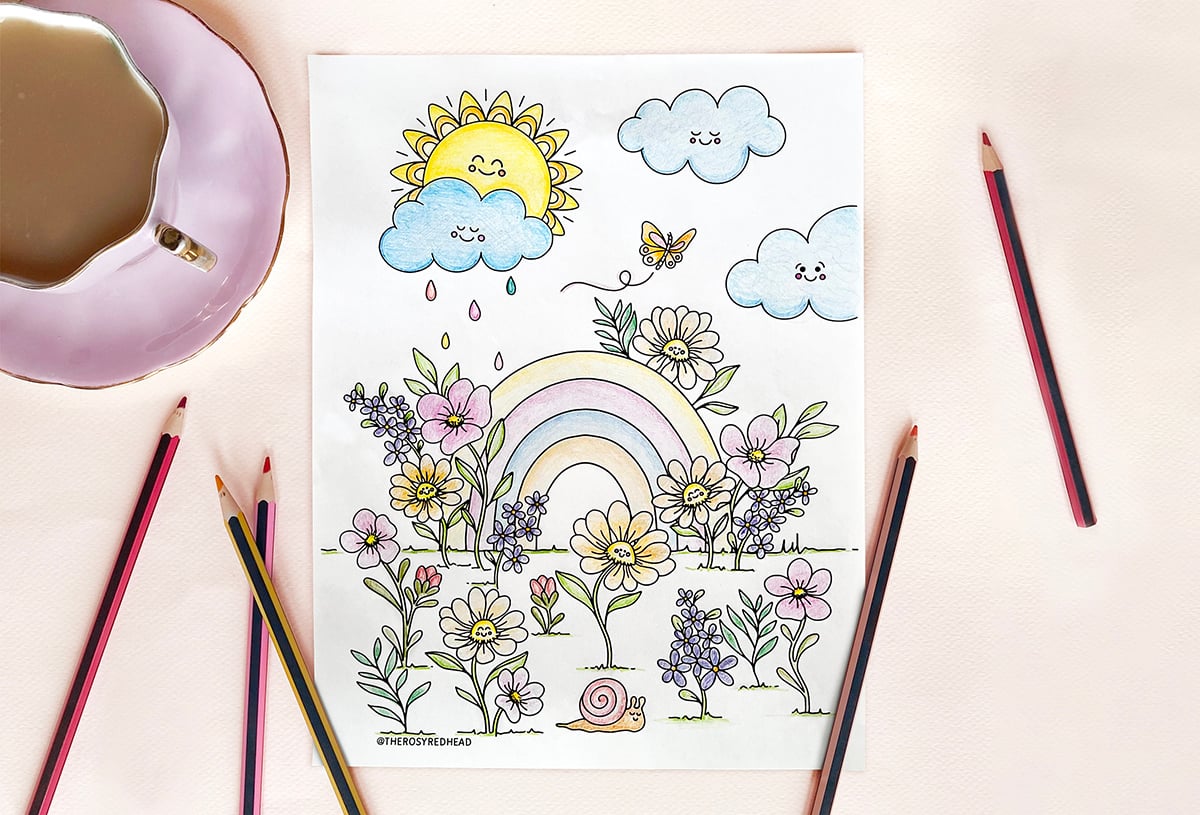 The Rosy Redhead Coloring Pages