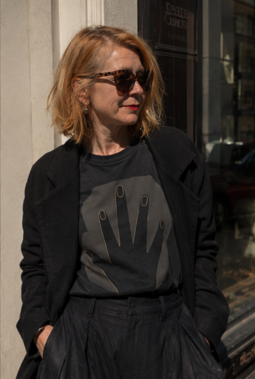 art statement t shirt by christine philipp title double imprint