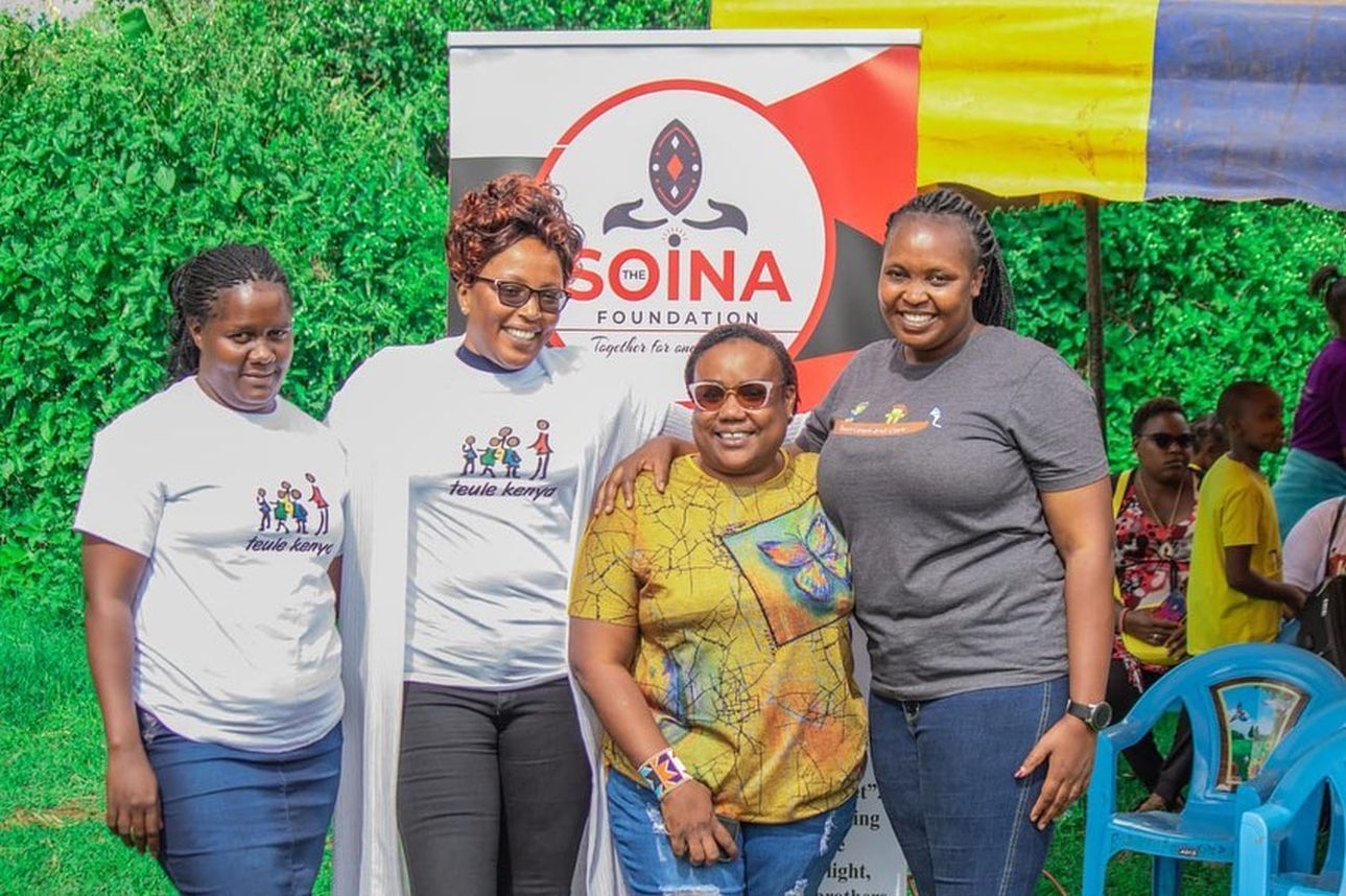 women collaborate with the Soina Foundation
