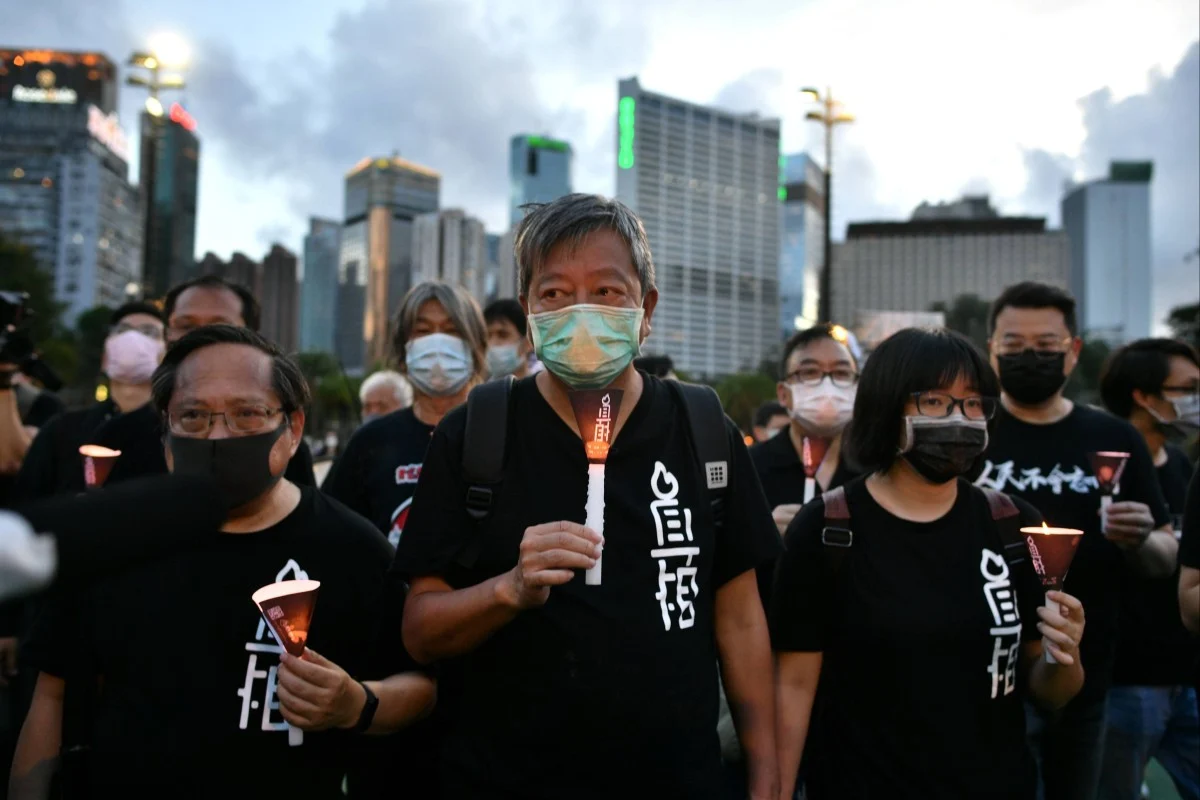 Protest: Trade Unionists Say 'Free the Hong Kong Alliance 3!