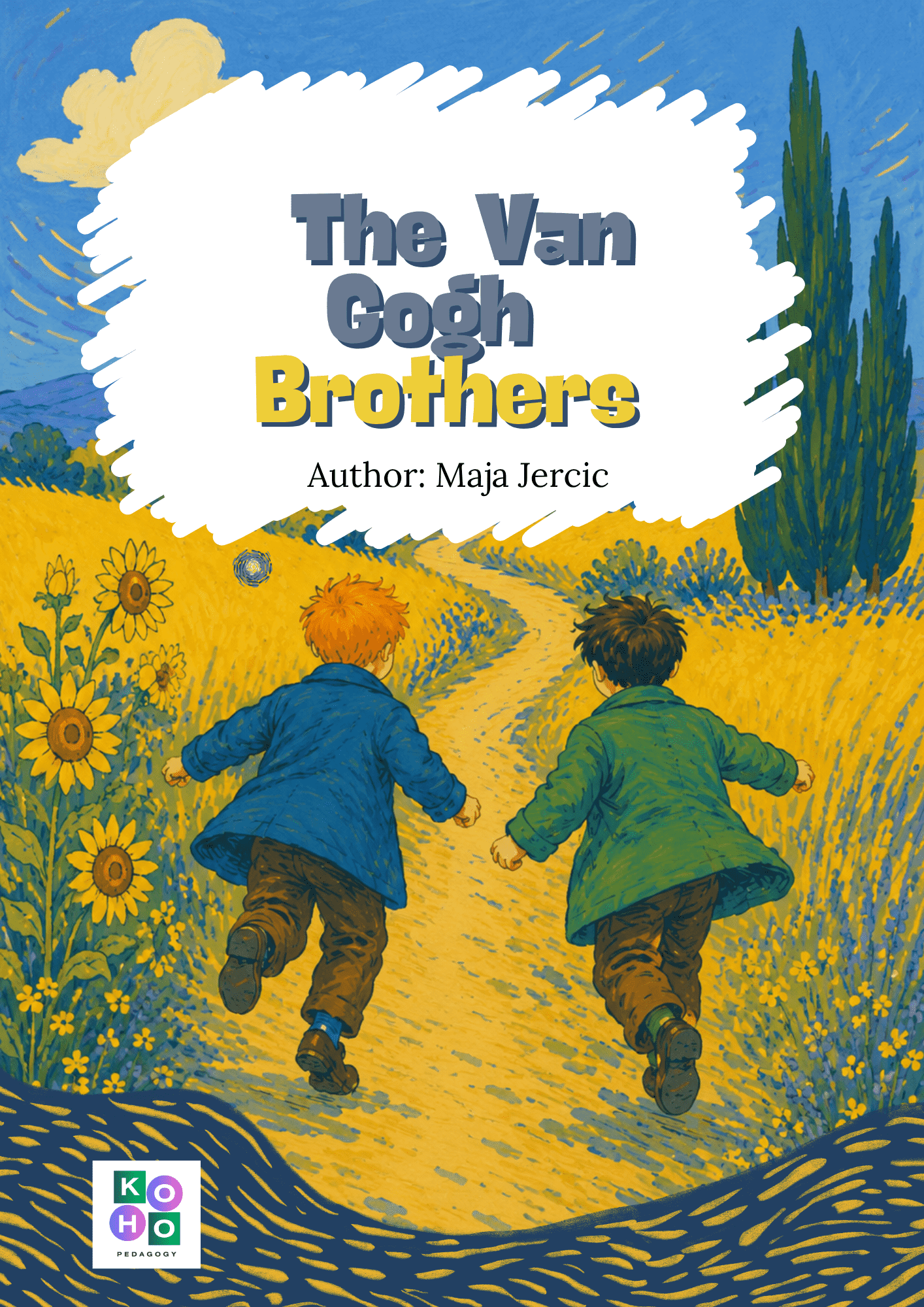 Illustration of Theo and Vincent van Gogh as Children