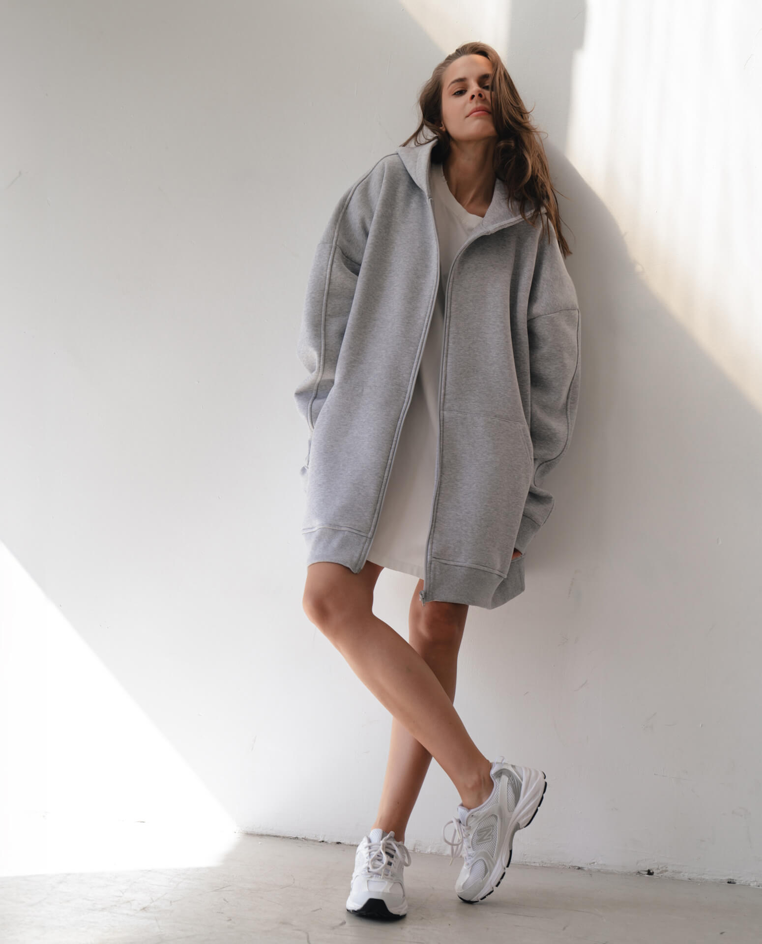Rozpinana bluza oversize Nimbus Cloud