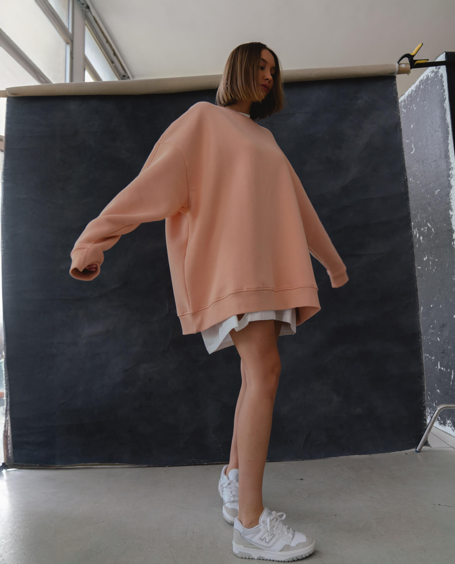 Bluza oversize Peach Pearl
