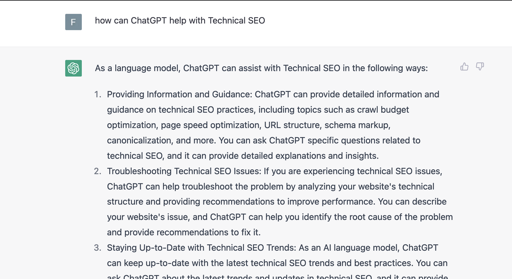How to use ChatGPT for technical SEO