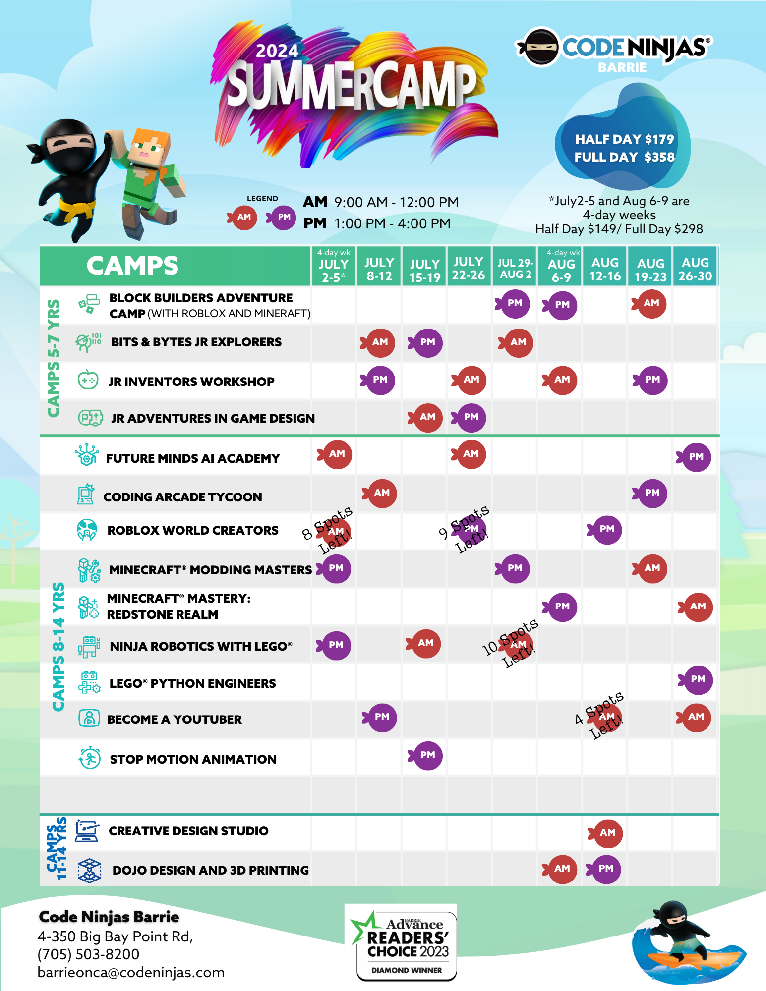 Code Ninjas Barrie Summer Camp 2024