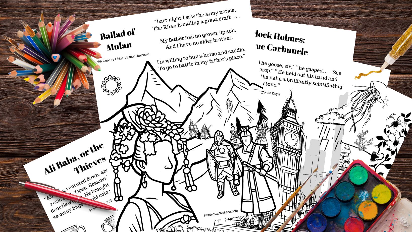 Ballad of Mulan Coloring Page