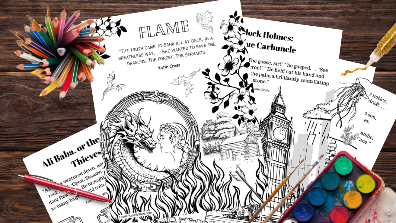 Flame by Katie Cross Coloring Page and Q & A