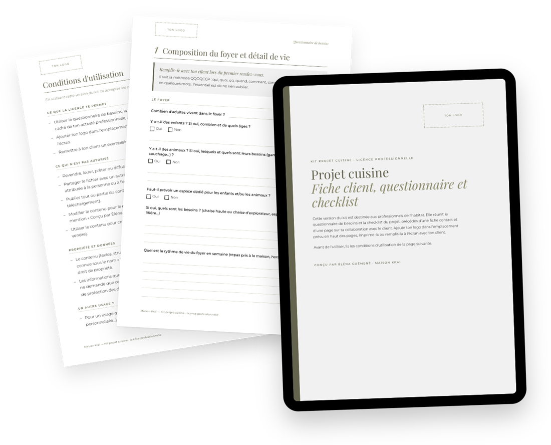Aperçu : Kit projet cuisine · licence pro