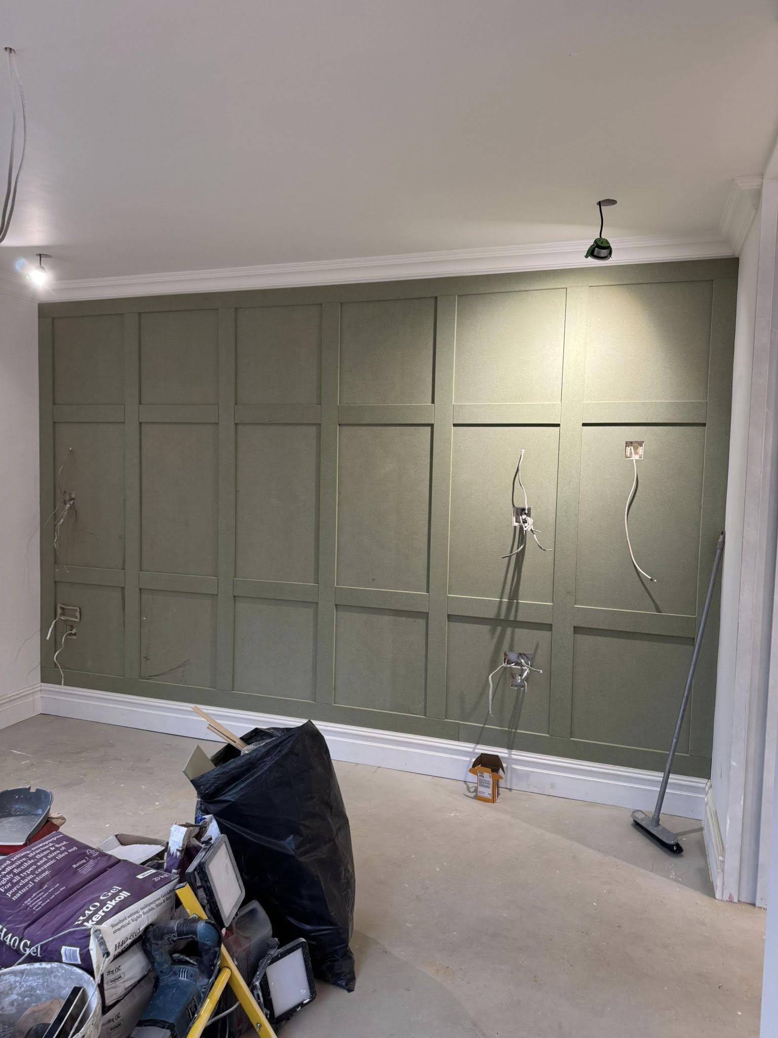 Blue custom built bookshelf