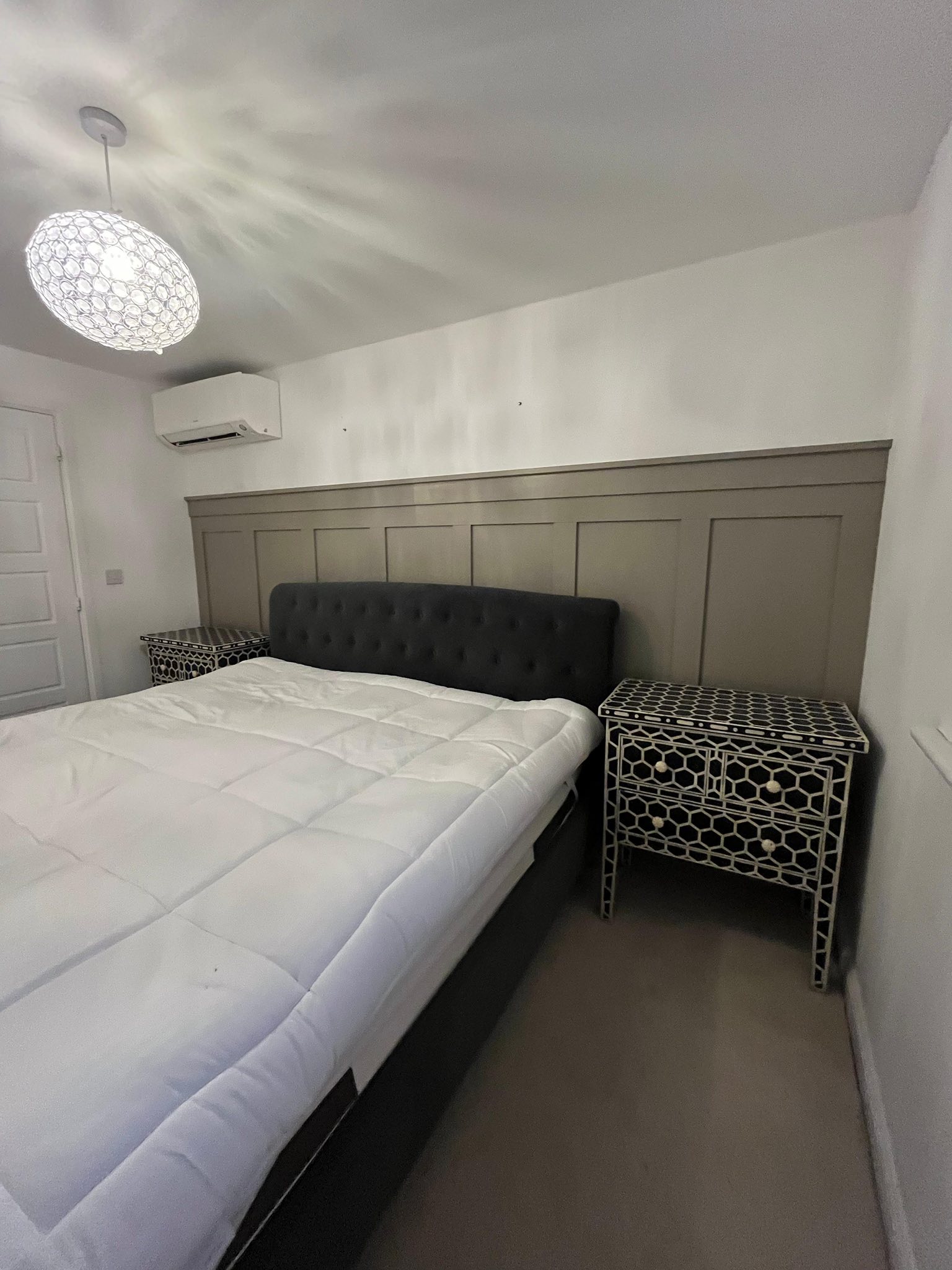 Blue custom built bookshelf