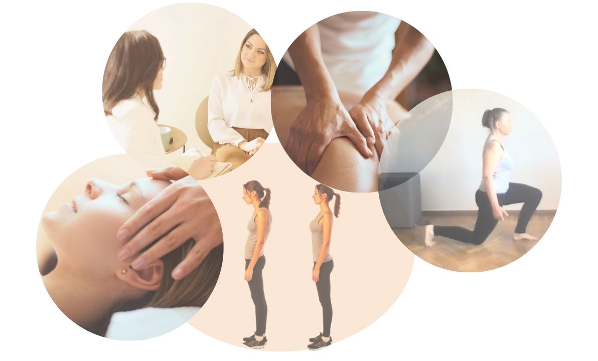 Illustration på tjänster, behandlingar, sessioner du kan köpa och boka hos mig. Emotion code, hälsocoaching, kostrådgivning, Kraniosakral terapi och Postural träning.