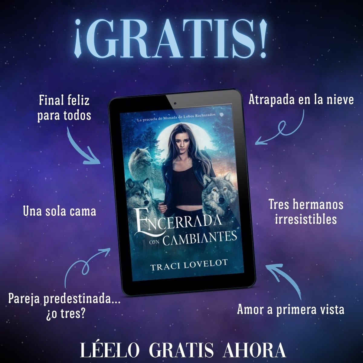 ¡Gratis! Imagen promocional de Encerrada con Cambiantes.