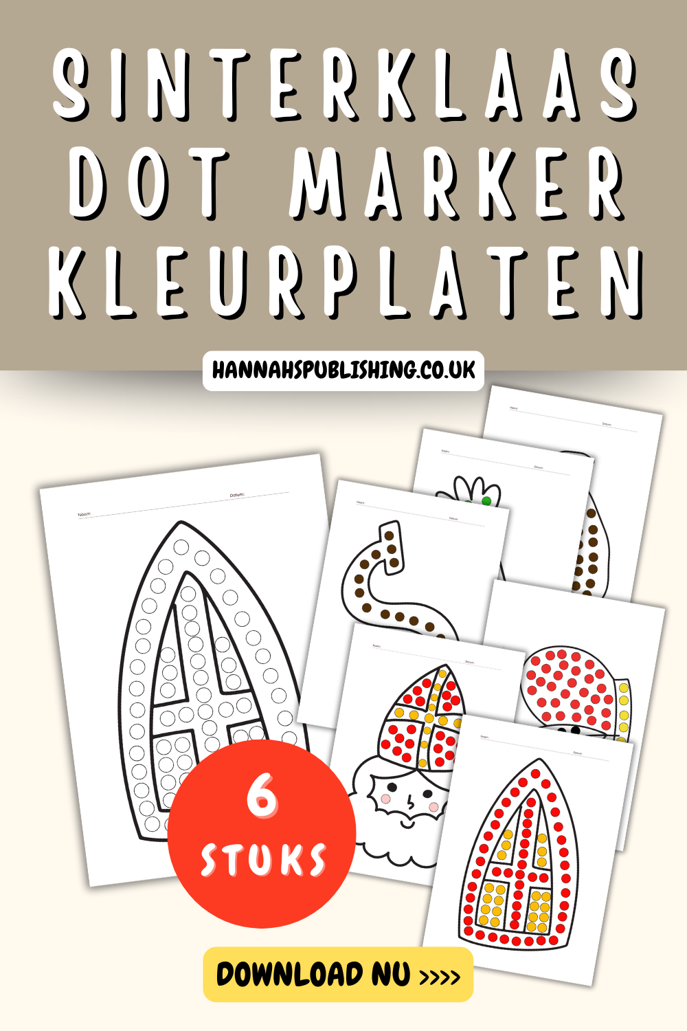 Sinterklaas Dot Marker Kleurplaten; Printbaar Sinterklaas kleurplaten - Leuk voor pakjesavond of op school! | Kids Activities
