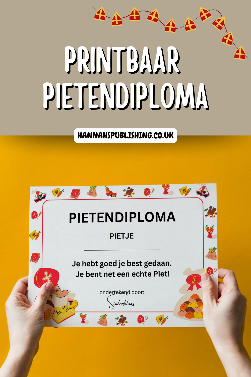 Pieten Diploma Sinterklaas Printable; Leuk Pietendiploma PDF | Spelletjesavond Kids Activities, Dutch Sinterklaas Holiday