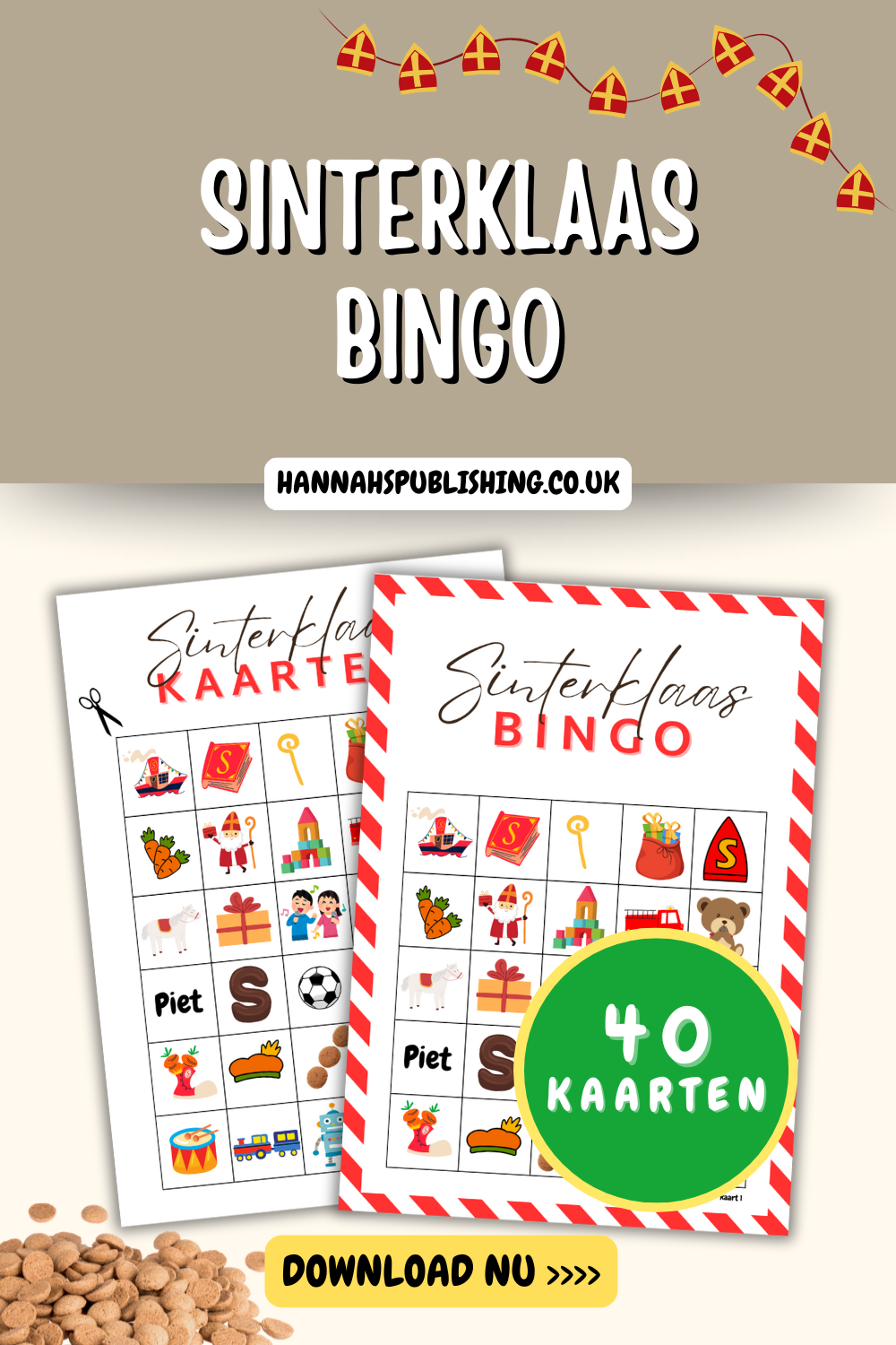 Sinterklaas Bingo Spel; Printbaar Sinterklaas spelletje met 40 bingokaarten - Leuk voor pakjesavond of op school! | Kids Activities