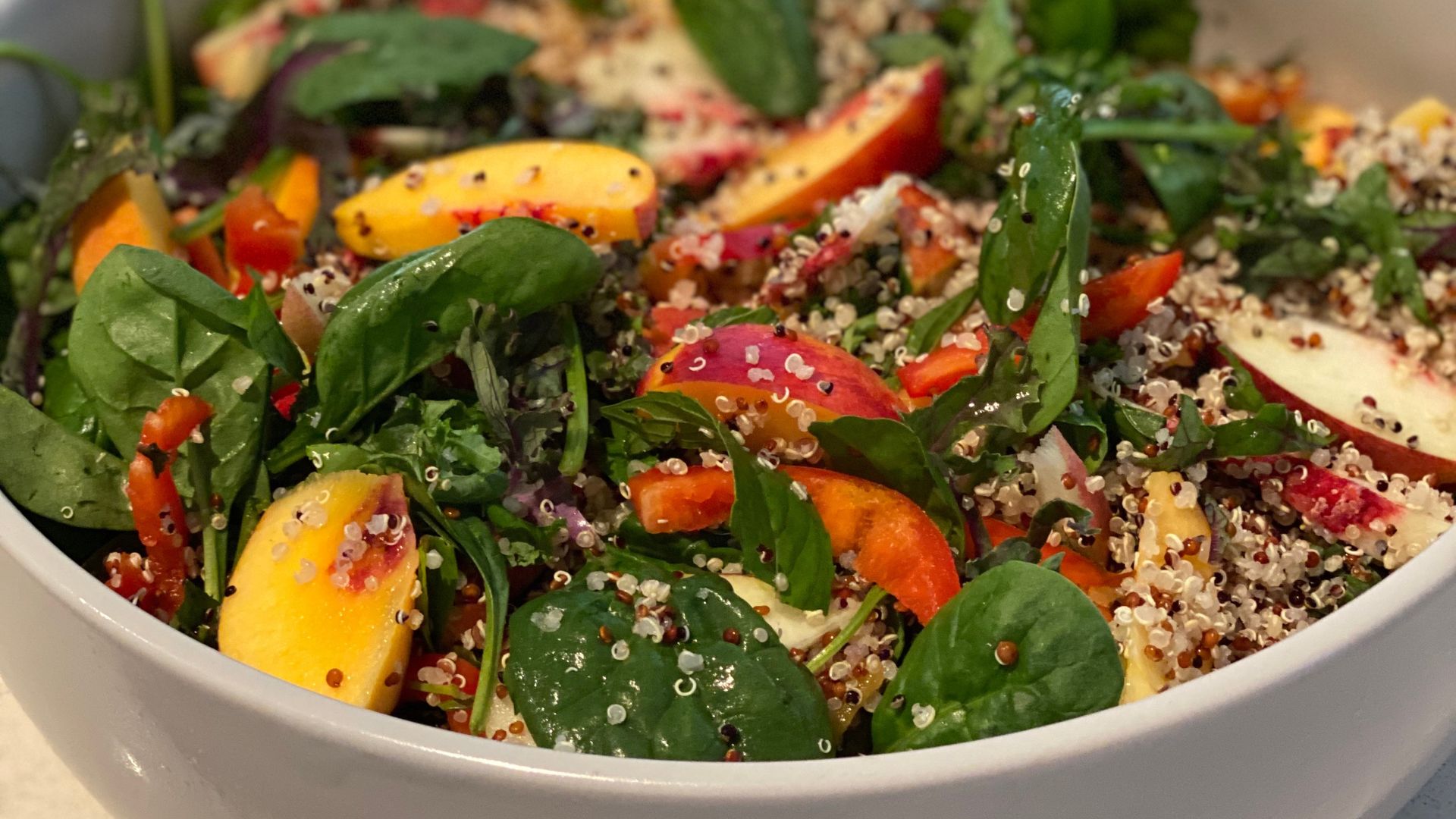 Peach & Nectarine Salad with Quinoa & Avocado
