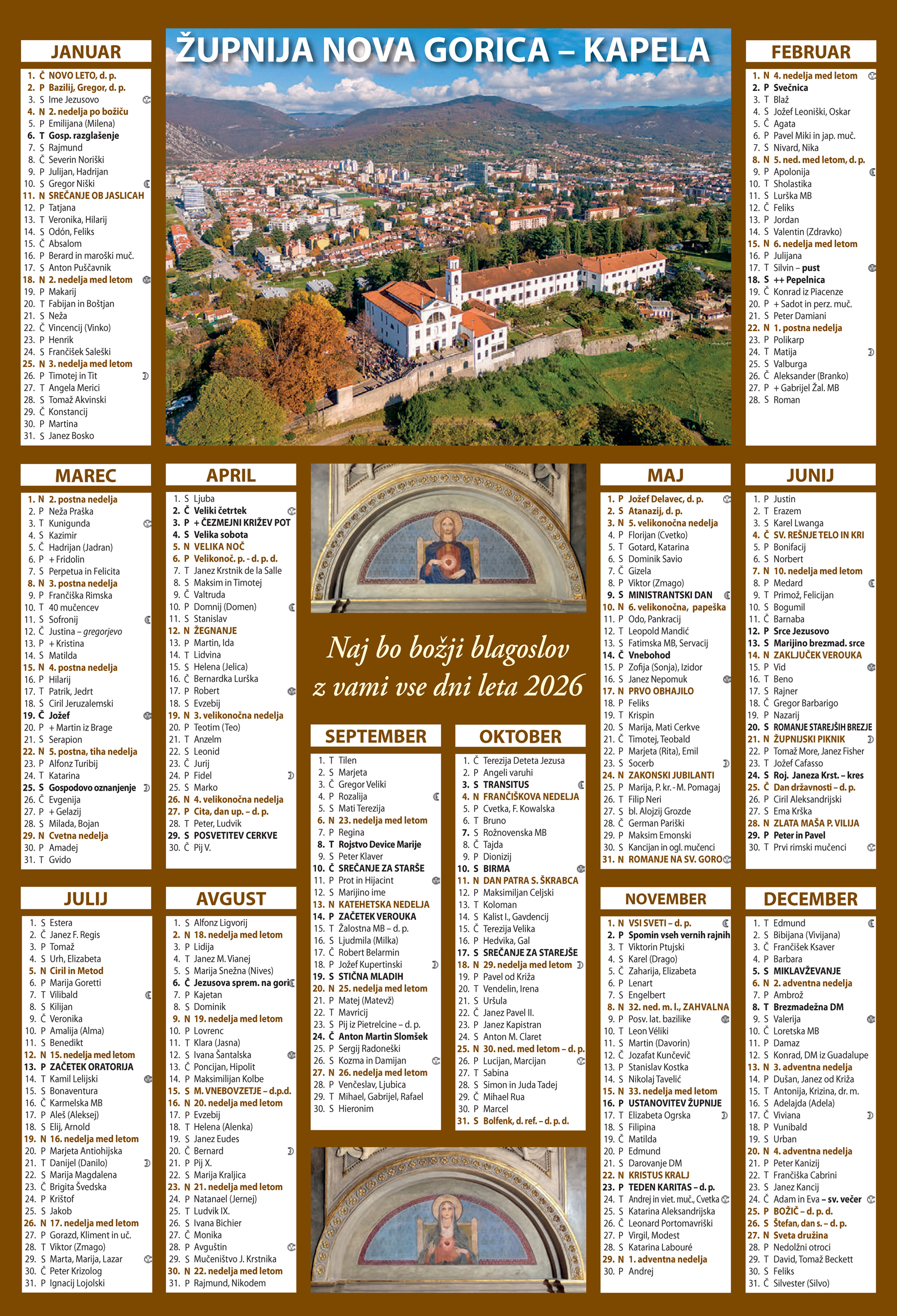 letni koledar župnije