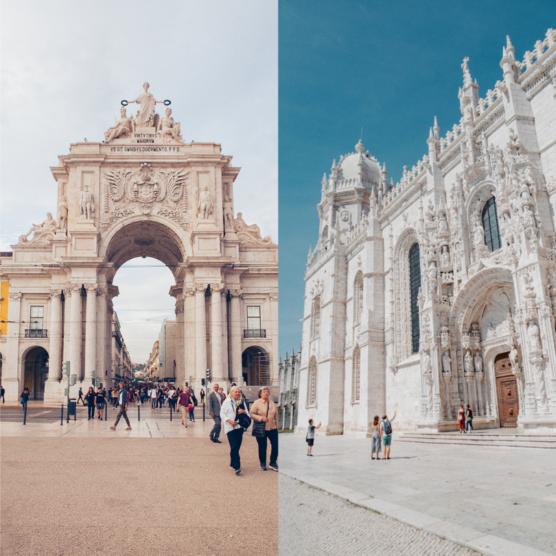 Terreiro do Paço and Mosteiro do Jerónimos in Lisbon