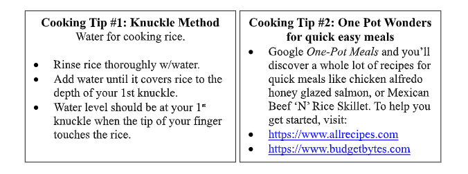 Two easy cooking tips for rice and hot pot meals.