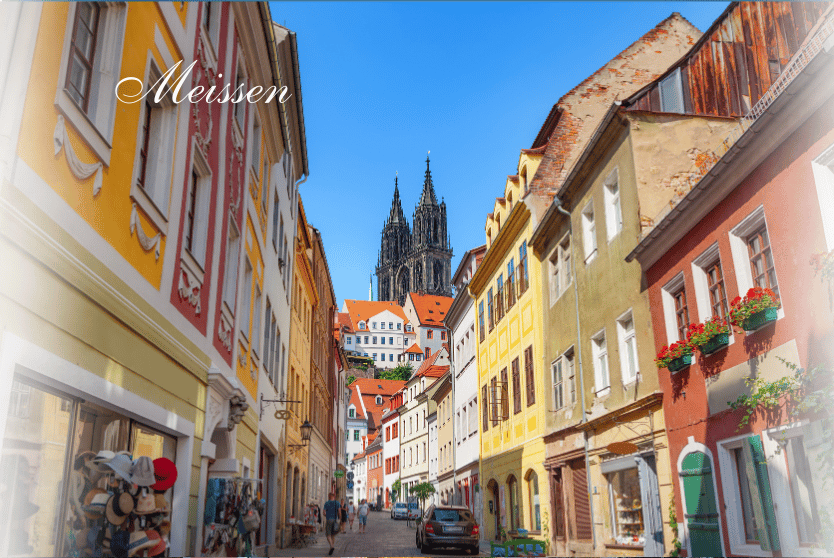 Meissen porcelain manufactory interior — artisans at work