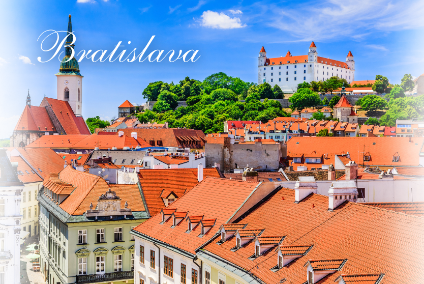 Bratislava main square Christmas lights — CarGip winter travel Europe