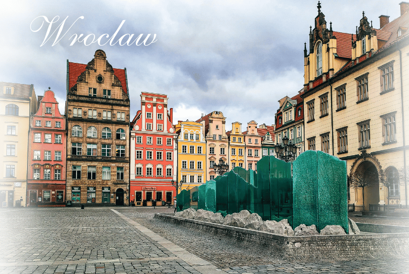 Wrocław Market Square colorful facades — Poland architecture