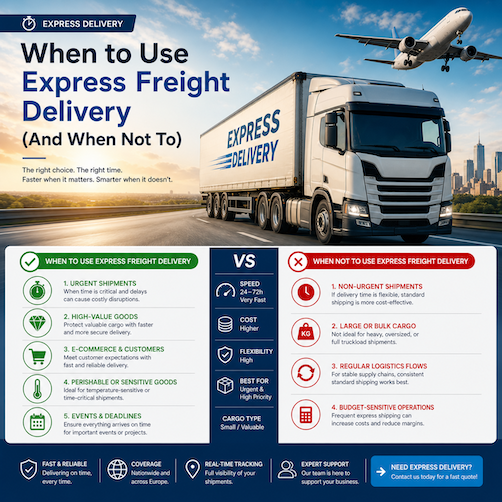 When to Use Express Freight Delivery (And When Not To)