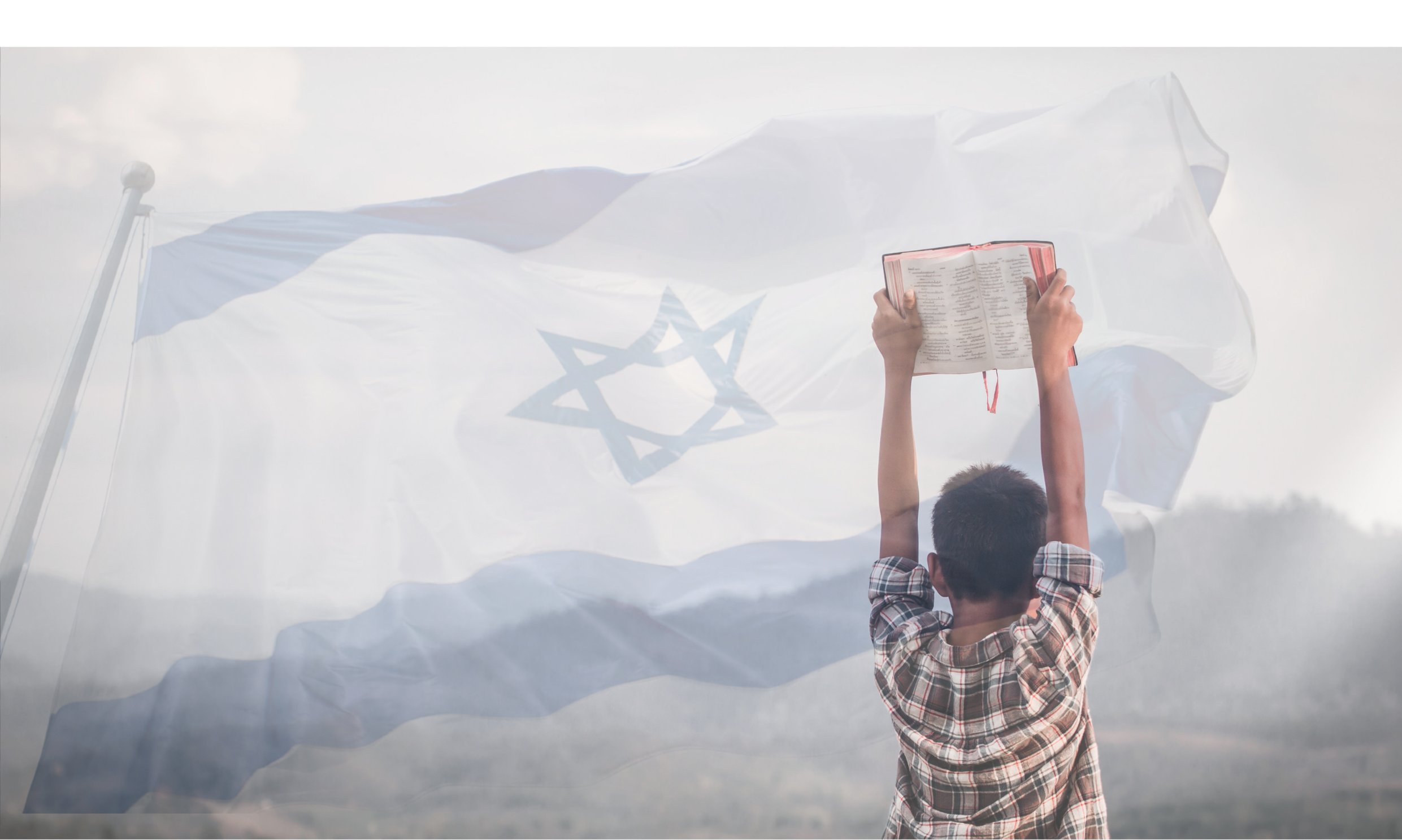 Bible Study with Israel Flag