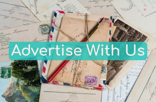 A stack of postcards and envelopes with handwriting across each, presented as the Advertise With Us page image within the Local Spotlight blog content hub, which contains brand awareness packages for local businesses and small businesses near you and near me for the company NearMeDiscovery.com which specializes in local search and brand awareness via a blog and direct mail and social media