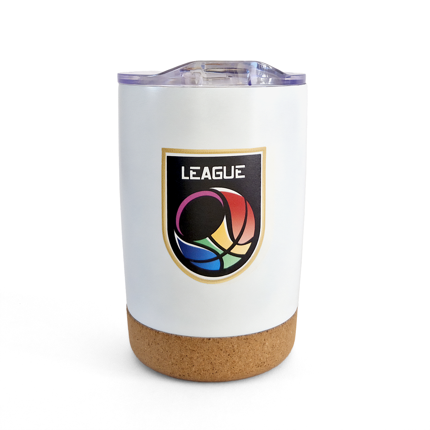 Kubek z wieczkiem z nadrukiem logo