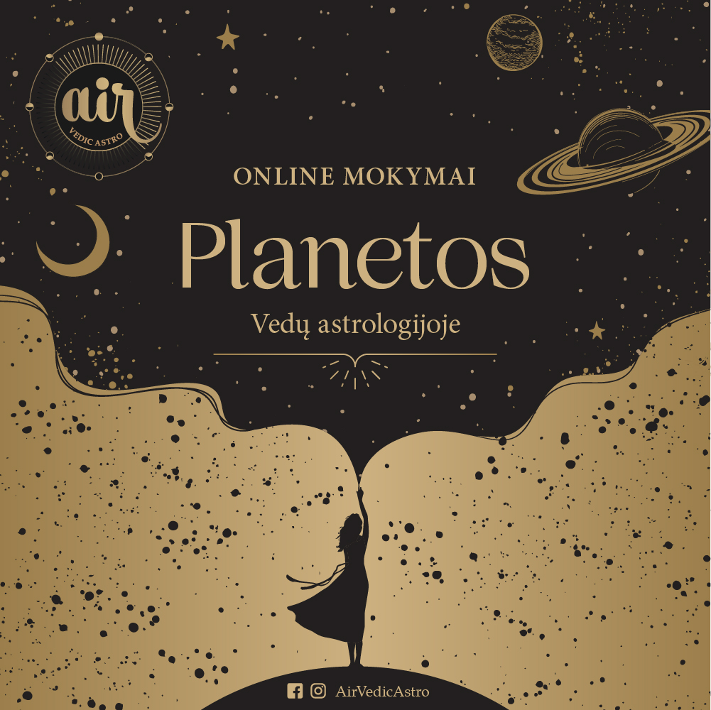 Online mokymai Planetos Vedų astrologijoje AirVedicAstro facebook internetu